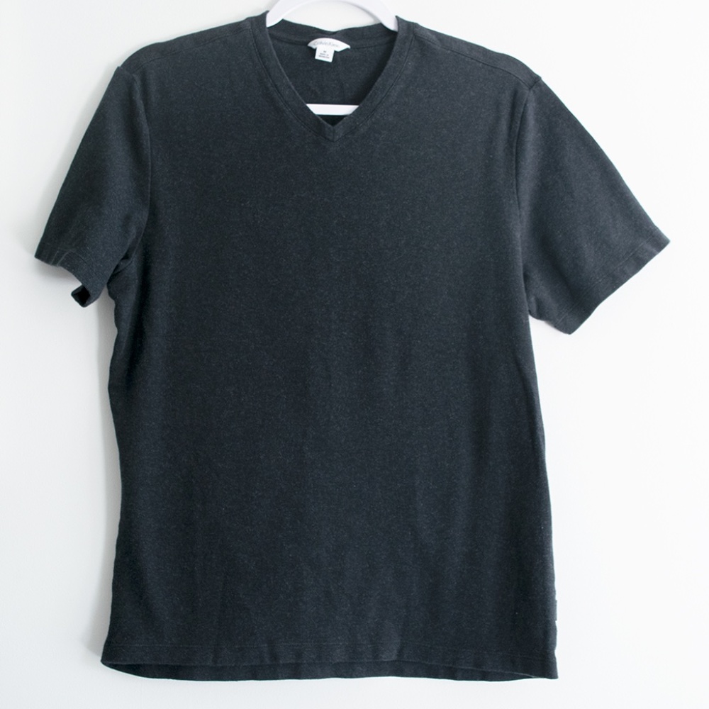 Calvin Klein Men's Heavy Brushed Knit V-Neck Tee M